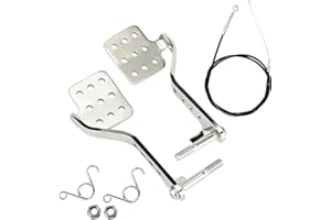 JNDO Go Kart Pedals Kit Heavy Duty Brake Throttle Pedal with 71" Cable and Return Springs Compatible with 212cc 196cc 6.5hp Road Rocket Azusa Fun Kart Radio Flyer Carter Vintage