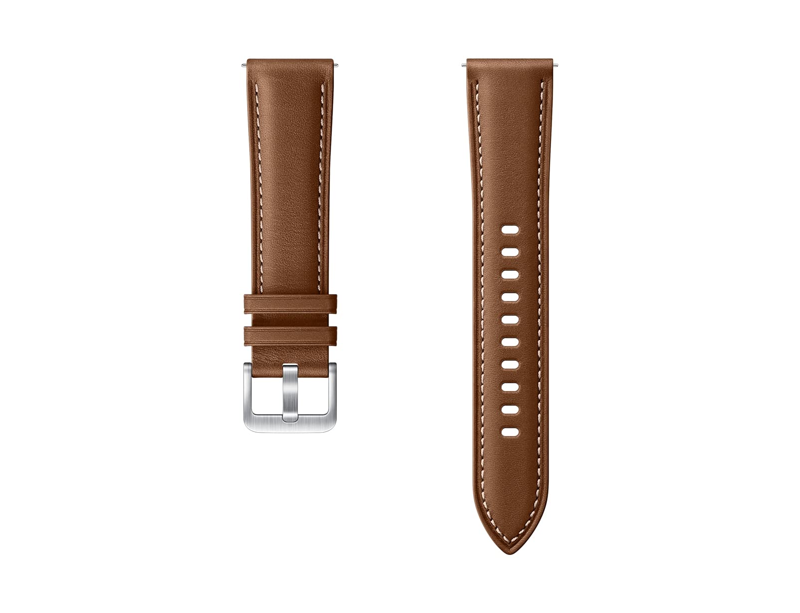 Samsung Galaxy Watch3 Stitch Leather Band (20mm, S/M) Brown