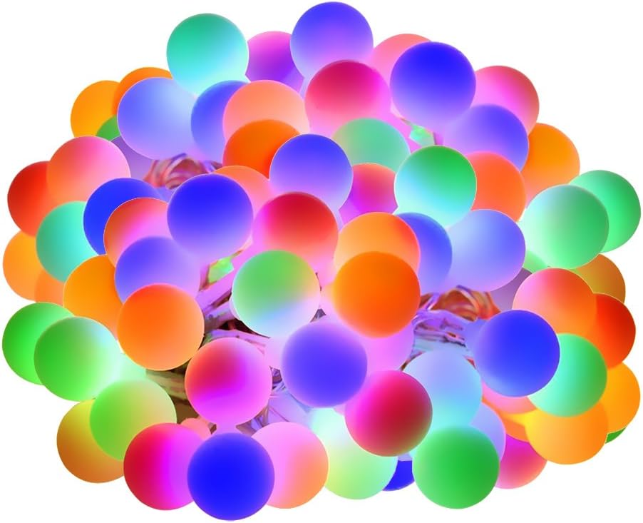 Produktbild LED Lichterkette 100 Kugeln, bunt für innen und außen, 13 m Kabel, Verbrauch 2,2 Watt Foto