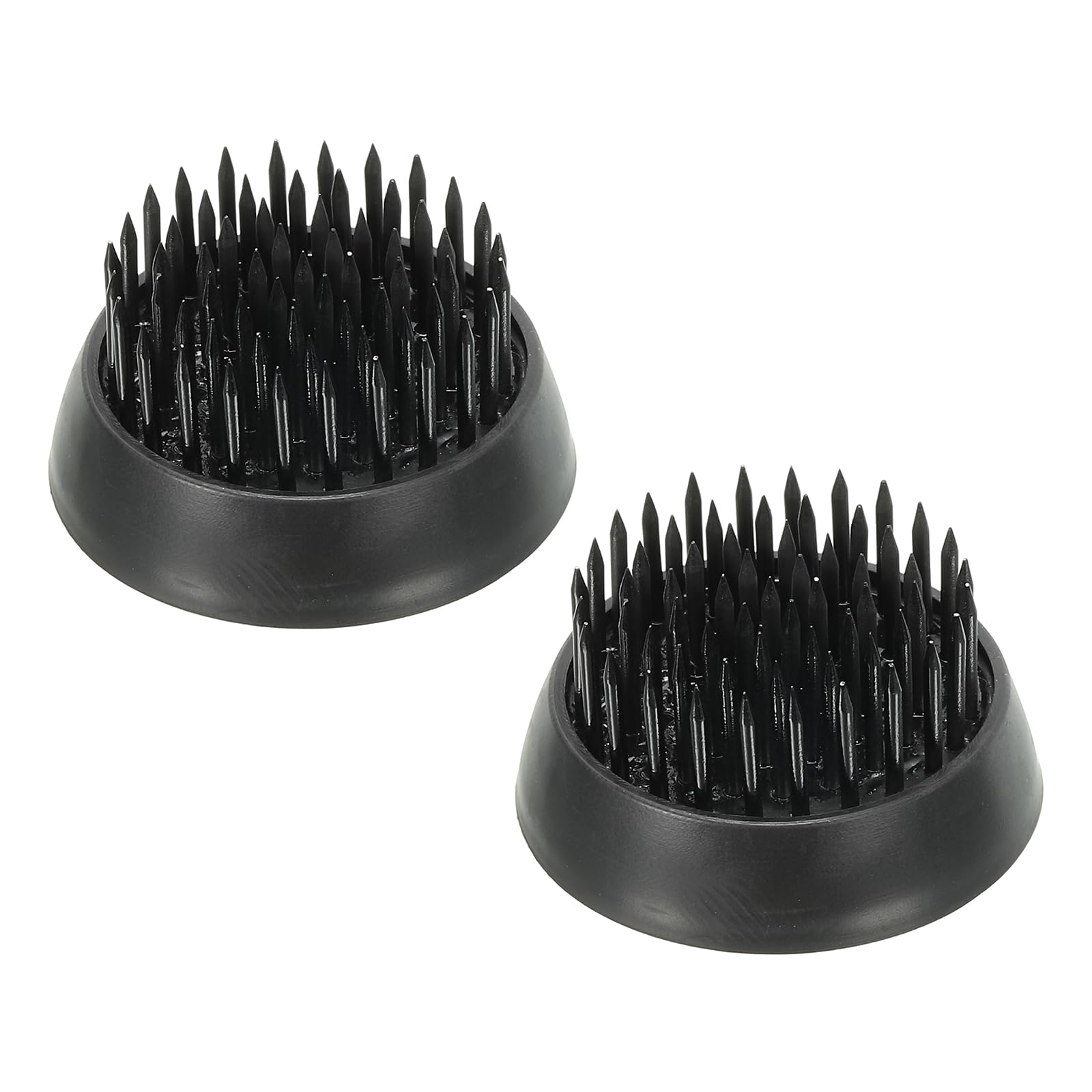 PATIKIL 1.3" Flower Frogs Ikebana Kenzan, 2 Pcs Flower Arranger Tool Stainless Floral Frog Pin Holder for Vase Flower Arrangement, Black