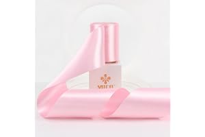 MEEDEE Pink Satin Ribbon Lux Double Faced Satin Ribbon 3 Inch Wide Pink Ribbon by 10 Yards Pink Silk Ribbon Light Pink Ribbon for Baby Shower, Christmas Tree Decoration, Flower Bouquet