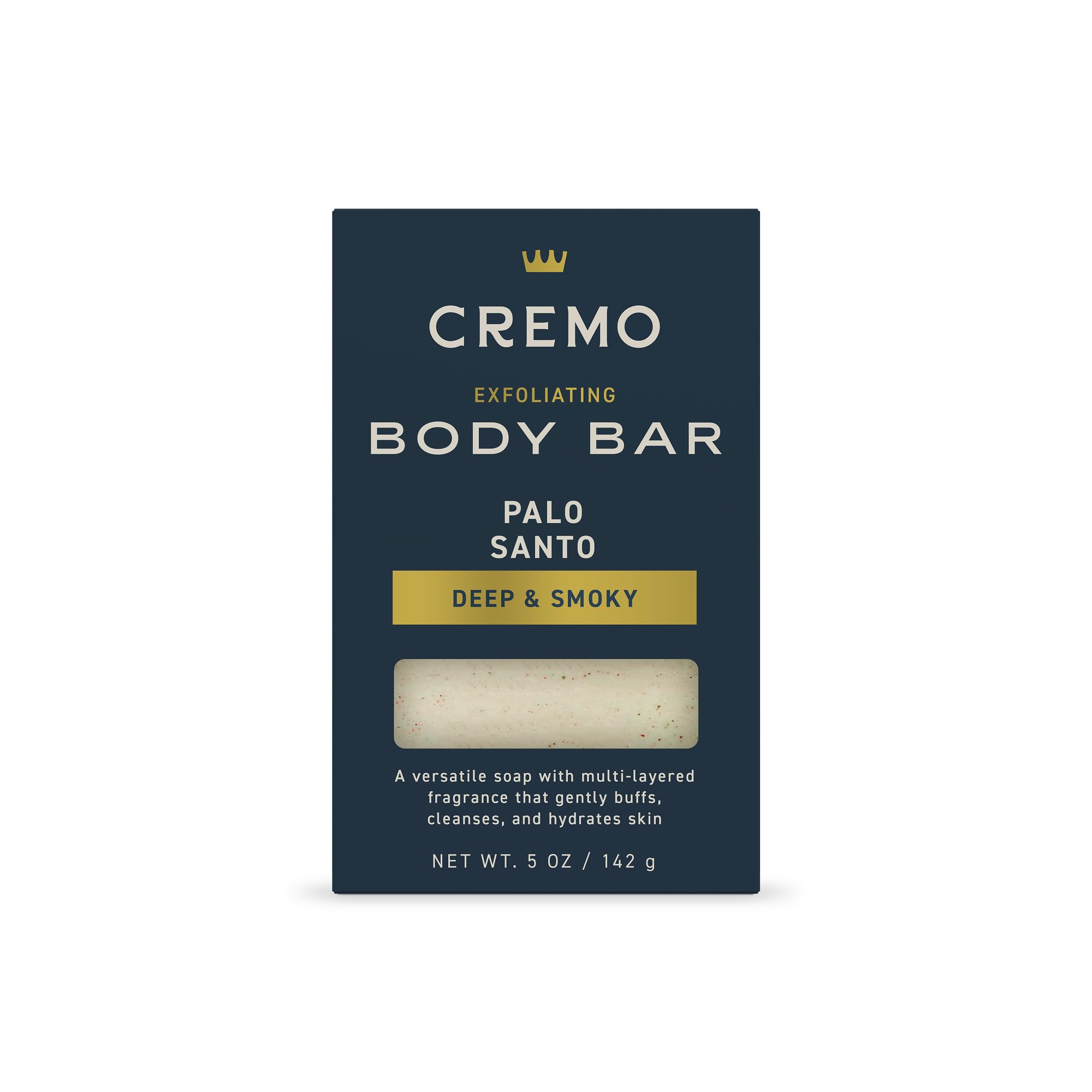 Photo 1 of Cremo Exfoliating Body Bar for Men, Palo Santo Scent, Multi-Layered Fragrance That Buffs, Cleanses and Hydrates Skin, 5oz