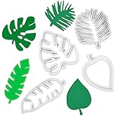 4 Pcs Tropical Leaves Cookie Cutter Hawaiian Palm Leaf Fondant Cutter Set Fondant Decorating Tools for Cake Decorating Holiday Biscuit Cuter