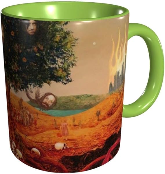 Taza de café grande de 14 oz, taza de porcelana Opeth Heritage de gran