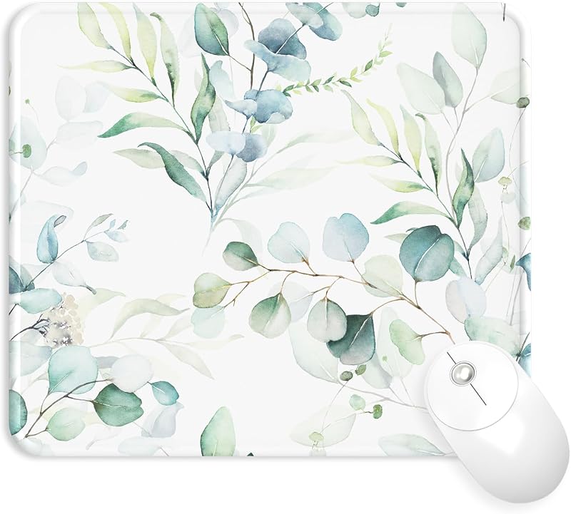 Giecy Gaming Mouse Pad Green Grass 24x20 cm Non-Slip Stitched Edges