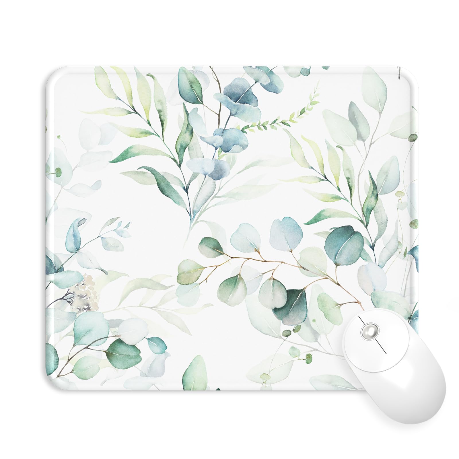 Photo 1 of eulps Mouse Pad with Stitched Edge, Multiple Patterns Computer Mouse Pads with Non-Slip Rubber Base, Washable Cloth Mousepad, for Gaming, Laptop, PC (Leaves)