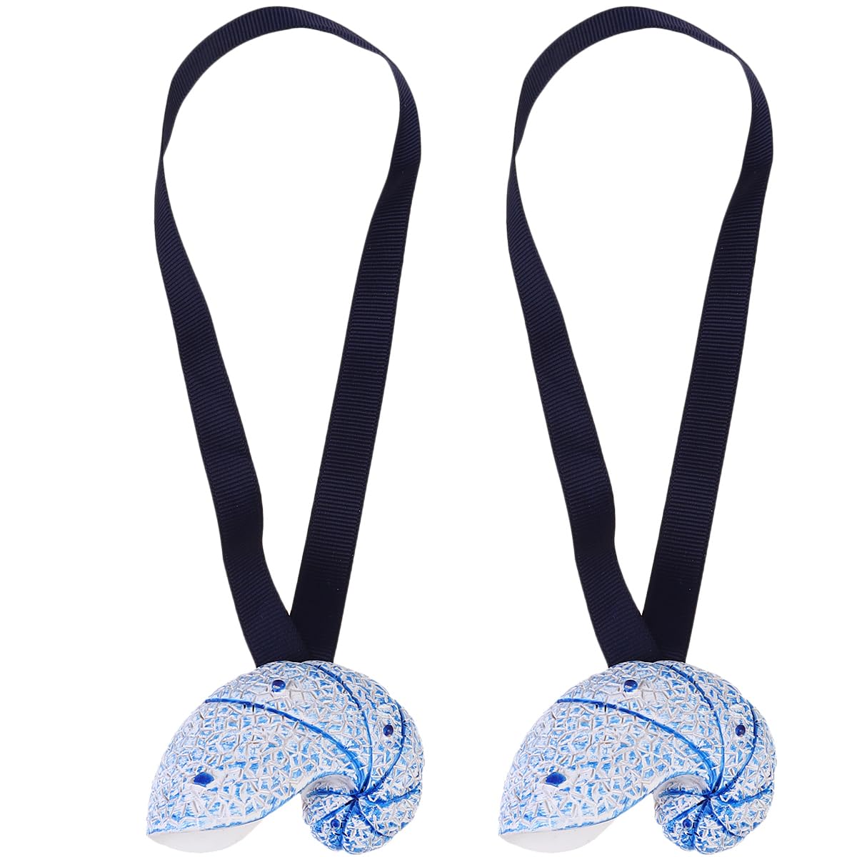 2pcs Bedroom Decoration Fringe Trim Decoration for Bedroom Window Treatment Tie Backs Modern Style Bed Room Decor Decorative Holdbacks Holder Marine Curtain Drape Tiebacks Lace up