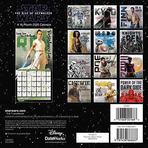 Amazon スターウォーズ エピソード9 スカイウォーカーの台頭 セット デラックス スターウォーズ ミニカレンダー 100枚以上のカレンダーステッカー付き ラッピング材 文房具 オフィス用品