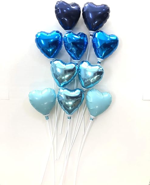 Amazon ミニバルーン スティック付き ハート 10本セット クールカラー 風船 バルーン おもちゃ