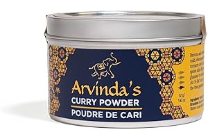 Arvinda’s Curry Powder 52g, Freshly Roasted Canadian Made Spice Blend with Aromatic Turmeric, Cardamom & Fenugreek, Mild, Fla