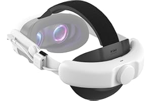 KIWI design Comfort Battery Head Strap Compatible with Meta Quest 3/Quest 3S,Single Point Charging