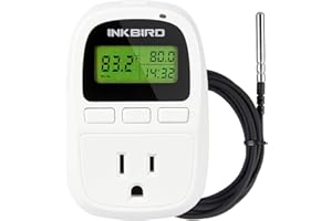 Inkbird C206T 1500W Heat Mat Temperature Controller Day and Night Thermostat 6.56 Feet NTC Sensor F and C Degree -58 to 212F …