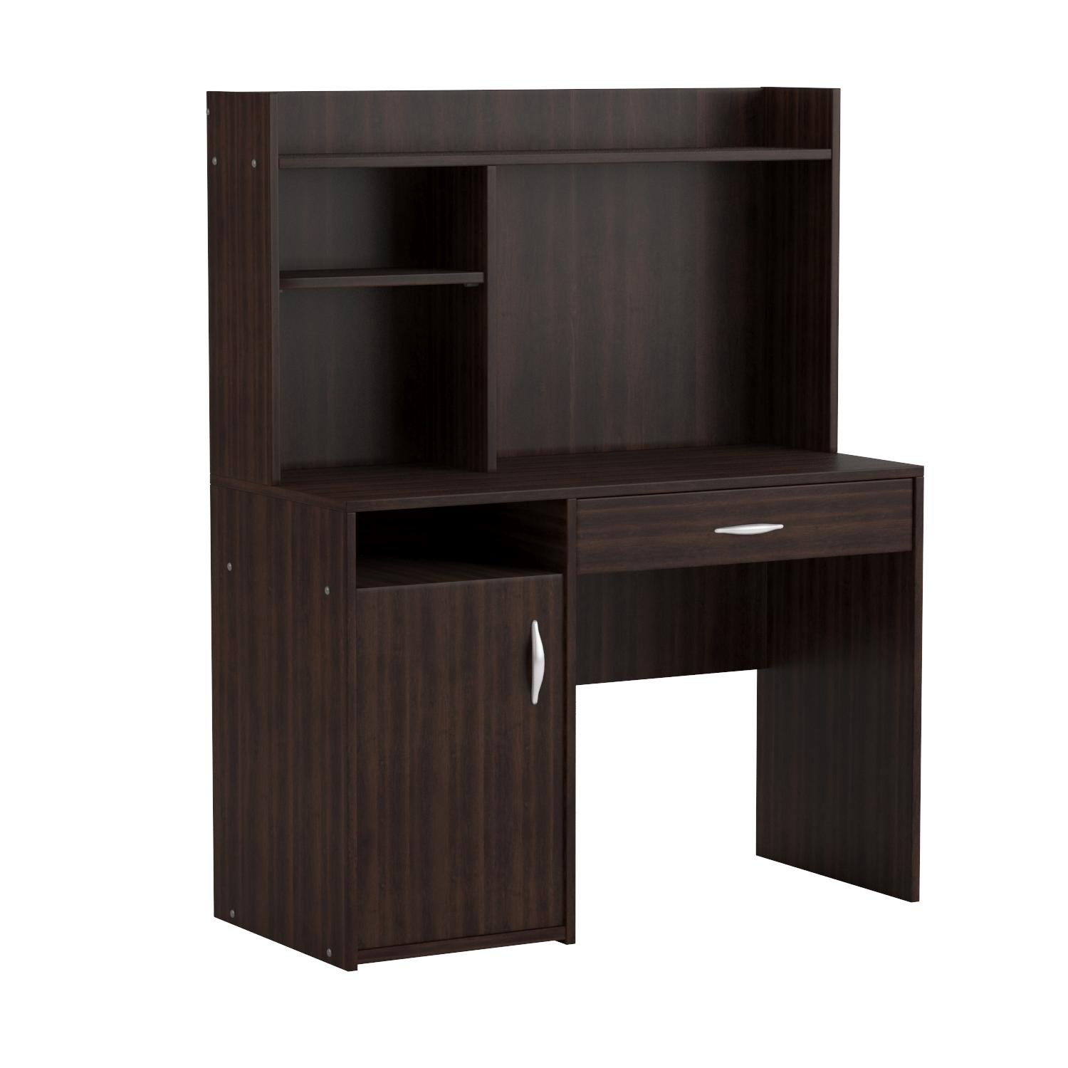 Sauder Beginnings Desk With Hutch, Cinnamon Cherry Finish on Galleon