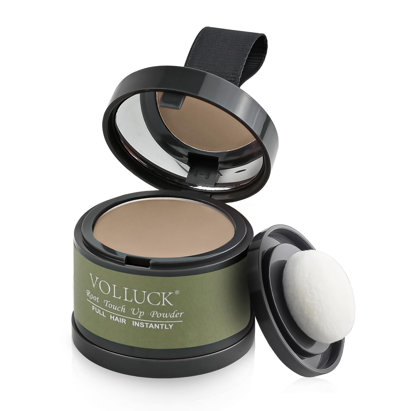 VOLLUCK Root Touch up Powder 4g – Covers Grey Roots & Conceals Thinning Hair, Hairline Powder for Men & Women – Natural Look, Easy to Use & Compact for Quick Touch Ups (Light Coffee)