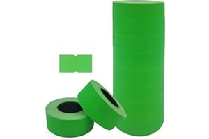 Motex 1 Line Labels - 8,000 Green Blank Price and Date Gun Labels, Fits MX-5500 and Perco 1 Line Price and Date Guns