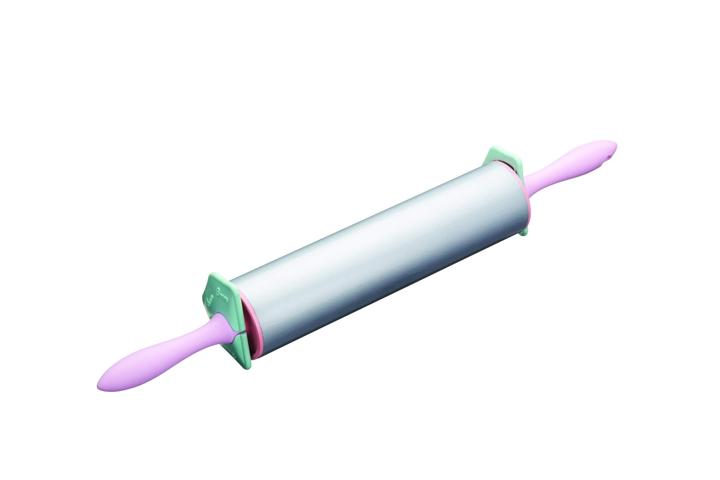 KitchenCraft Sweetly Does It Adjustable Rolling Pin, Non Stick Stainless Steel, 48 cm