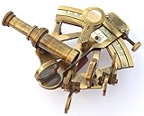 Antique Brass Nautical Sextant Maritime Astrolabe