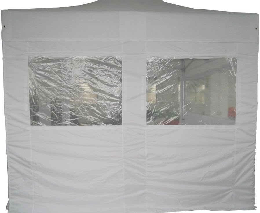 interouge 1 2 Windows with Folding Tent Tarpaulin 4.5 m – Blackout Curtain – Laminated PVC 300 g/m²-Windproof Waterproof Tarpaulin Camping Patio Pergola Gazebo – White