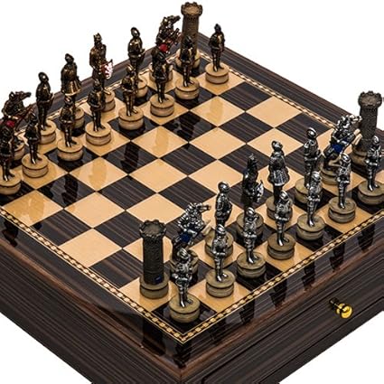 Amazon Com Medieval Chessmen Seventh Avenue Maple Walnut