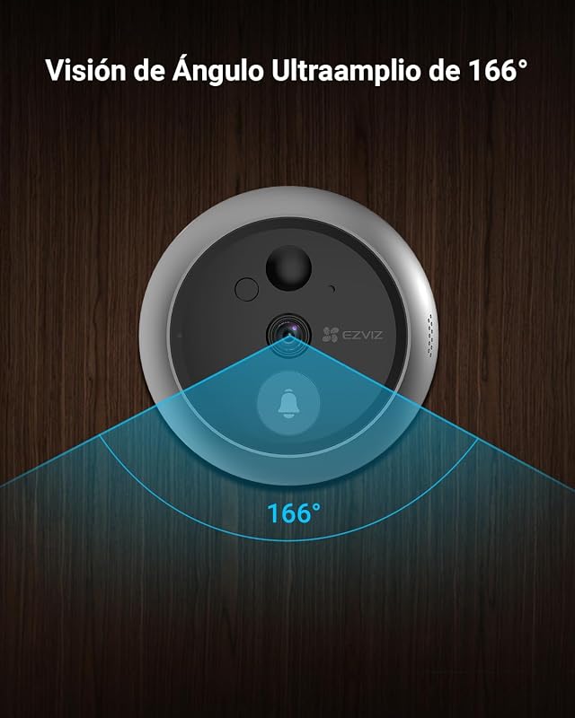 Mirilla Digital de Puerta con Pantalla Táctil a Color de 4.3'' Cámara Video Timbre Inalámbrico Monitor con Batería Recargable 4600mAh,PIR Detección de Movimiento,Audio Bidireccional,Modelo CP4