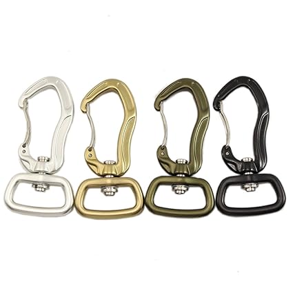 PSKOOK Tangle-Free Swivel Luftfahrt Aluminium Karabinerhaken mit Drehverschluss/Twist Lock Karabiner mit Wirbel