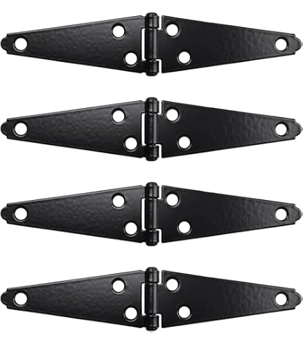 Black Door Hinges QCAA Black Steel H-Hinge, For Cabinet Doors, Atte Black, 12 Pack, Ade... Black Hinges