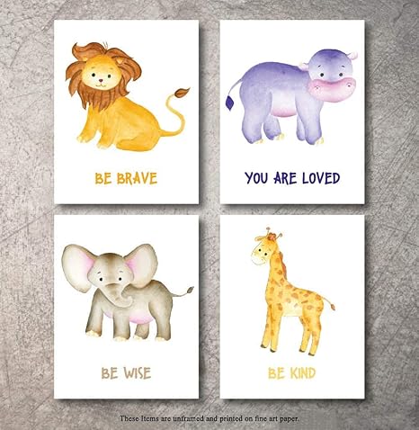 safari wall art nursery