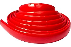 SHINE & BRIGHT AUTO Width:1/2 inch (12mm) Self Adhesive Auto Trim Molding Strip Scratch-Proof - Car/Truck/RV Exterior and Interior Molding Trim Universal Bumper Window Door Body Side Decorative Strip (24Ft, Solid Red)