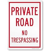 SmartSign "No Trespassing No Fishing" Metal Sign - 14x10 Inch, Rustproof Aluminum, Red/White, Made In USA - View #8