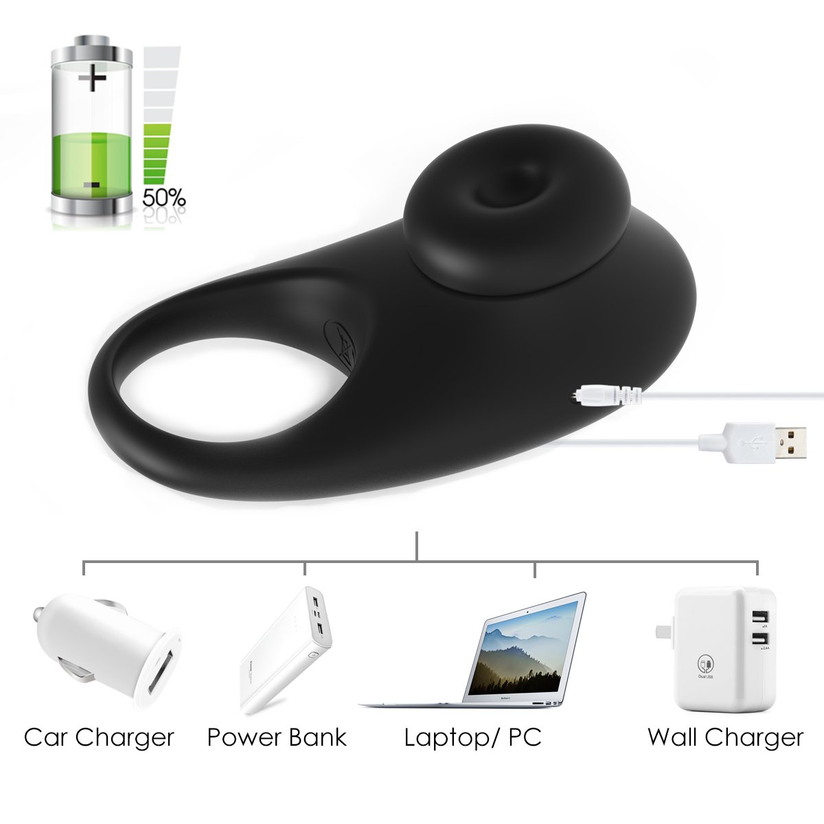 Penisring Vibratoren vibrierender Cockring Medizinisches Silikon Vibrationring 10 Modi Vibration IPX7 Wasserdicht - Starker Motor Penisvibratorring Vagina & Klitoris Stimulator Sexspielzeug für Männer und Paare