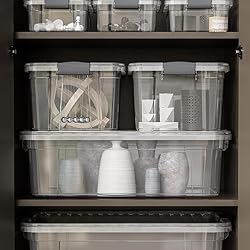 Superio Clear Storage Box with Lid, 14.25 Quart