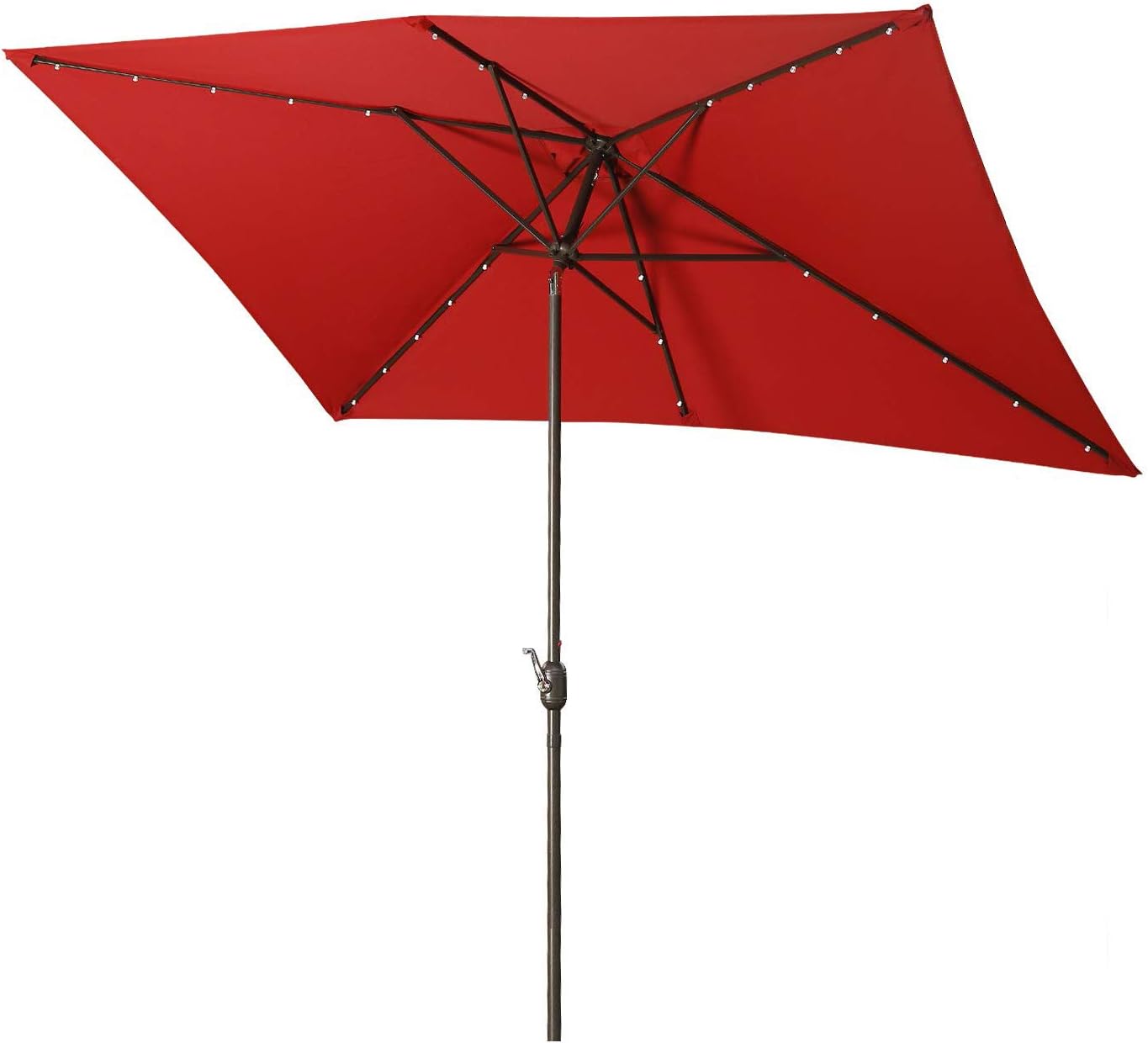 Sun Umbrellas For Market Garden Beach Pool Giantex 9ft Market Patio Umbrella W Solar Lights 180g Polyester And Sturdy Ribs Outdoor Table Umbrella W Push Button Tilt And Crank Beige