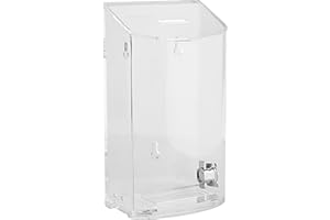 MY CHARITY BOXES MCB - Rounded Acrylic Box - Charity Box - Donation Box - Collection Box - Tip Container - Kupat Tzedakah (Clear)