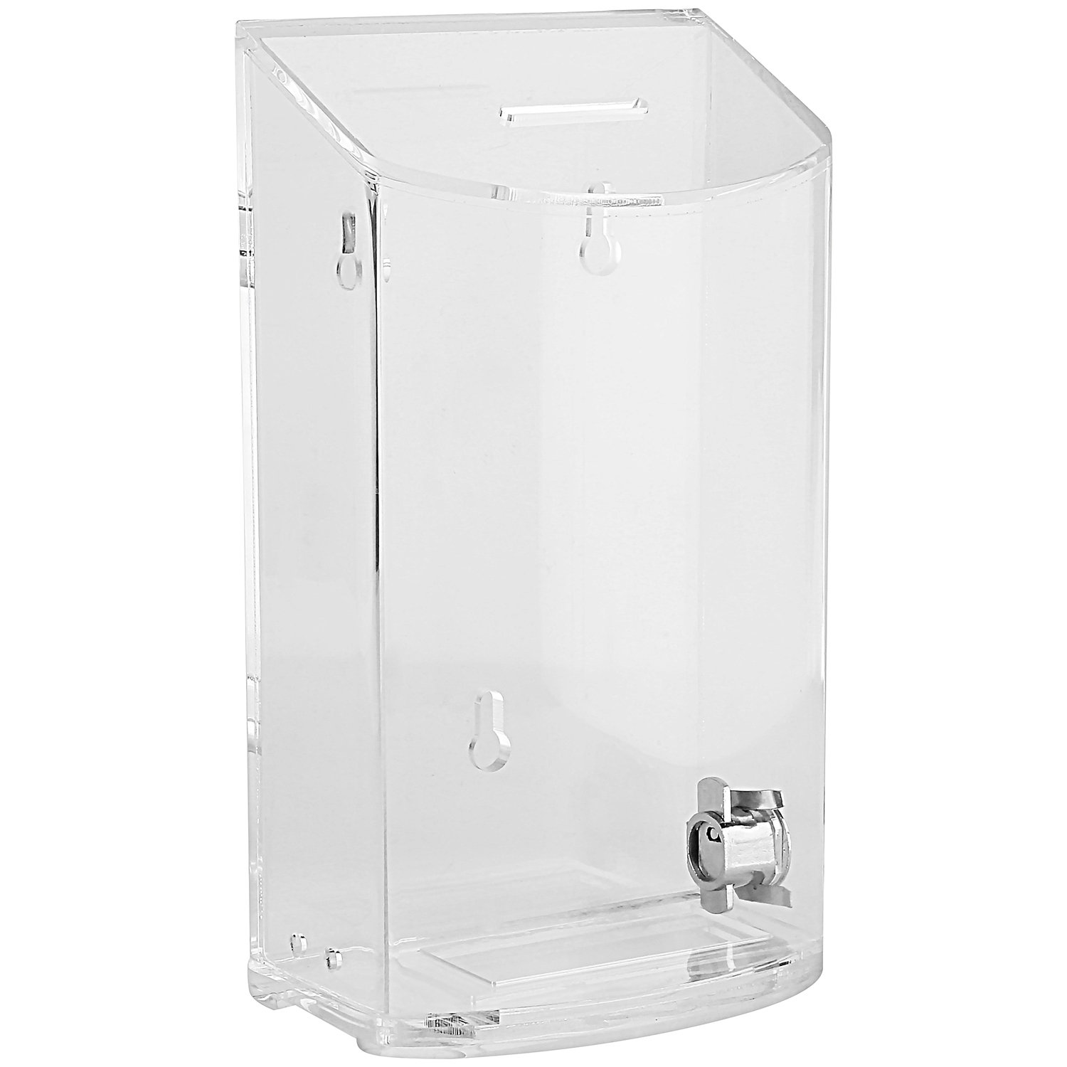 My Charity Boxes - Rounded Acrylic Charity Donation Box - Clear