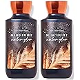 Bath & Body Works and Midnight Amber Glow Super Smooth Lotion Sets Gift For Women 8 Oz -2 Pack (Midnight Amber Glow)