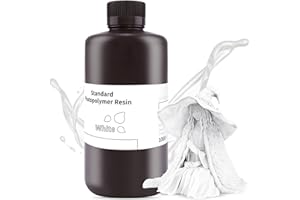 DEEPLEE ELEGOO 3D Printer Resin, 405nm Fast UV Curing Standard Photopolymer Resin, High Precision, Non Toxic 3D Resin for Saturn 4/Saturn 3/Mars 5/Mars 4, LCD/MSLA/DLP 3D Printing, White 1000G