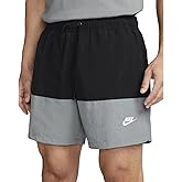 Nike Club Men's Woven Color-Blocked Shorts Black/Smoke Grey/White Size-Large