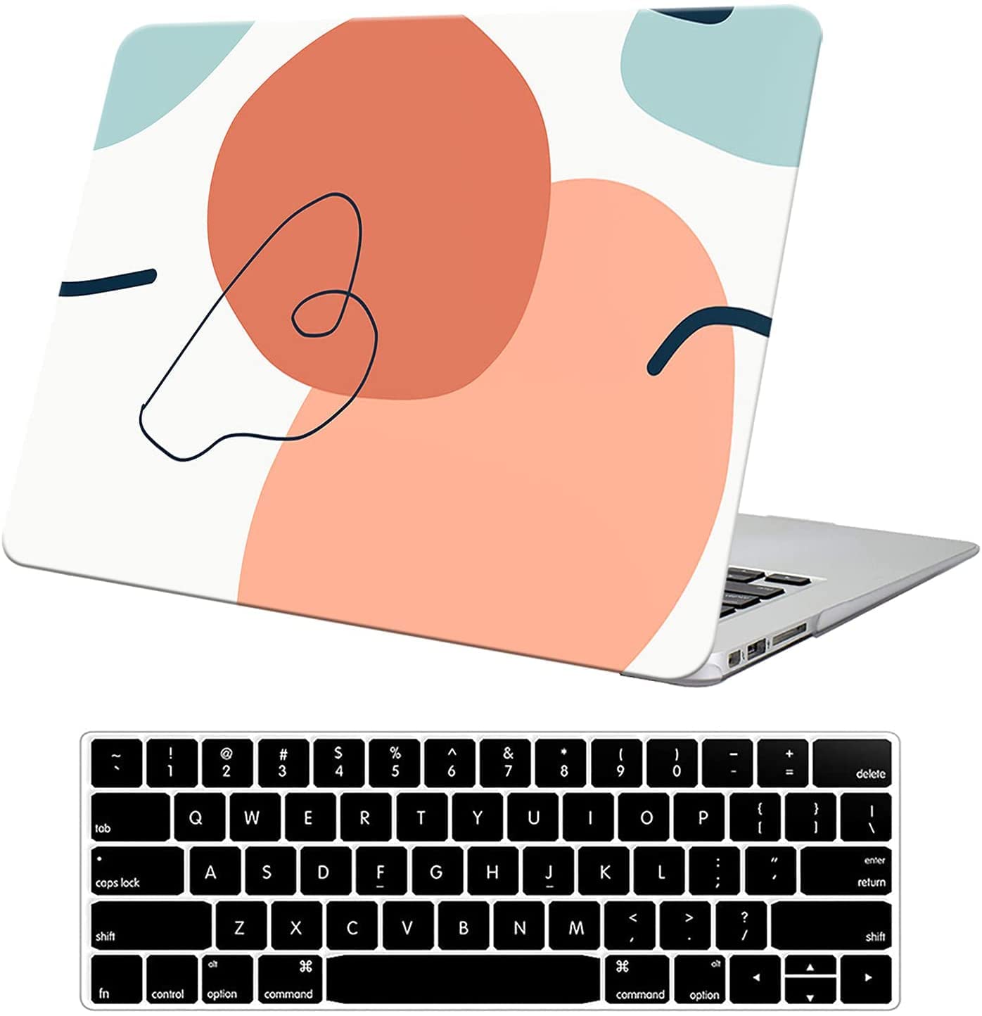 AUSMIX for MacBook Pro 16 inch Case 2024 2023 2022 2021 Release M3 A2991 M2 A2780 M1 A2485 Pro Max & Touch ID, Plastic Hard Shell Case Cover & Keyboard Cover for MacBook Pro 16'', Abstract