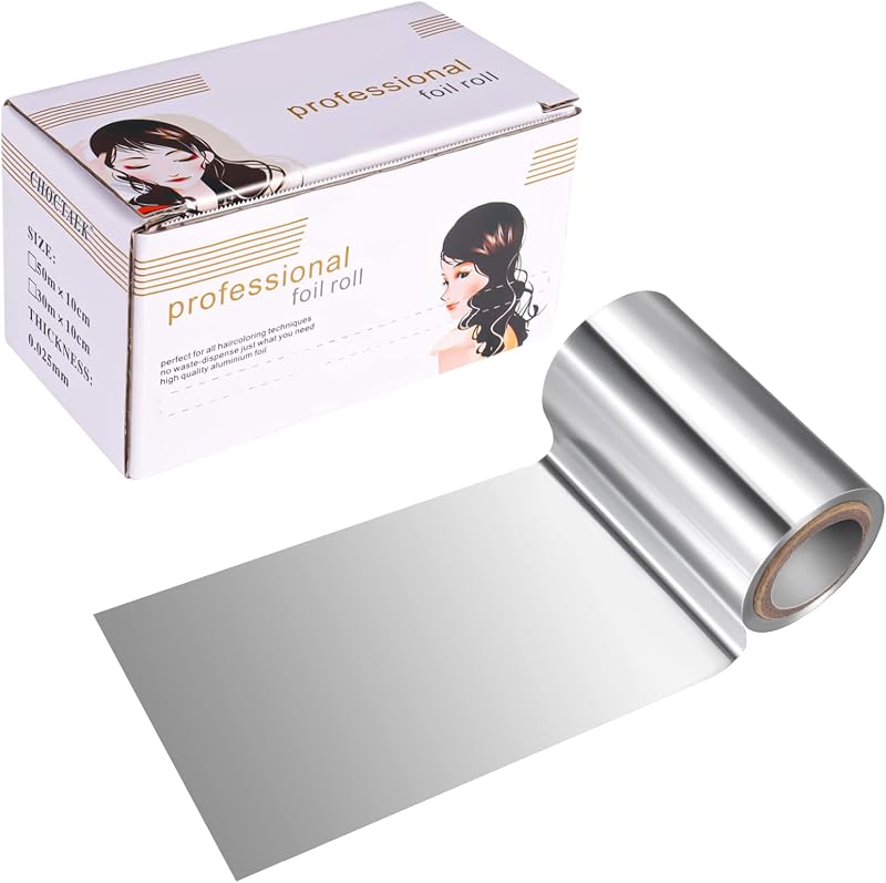 Fuyamp 15 m Hair Foil 10 cm Silver Aluminium Highlighting Roll