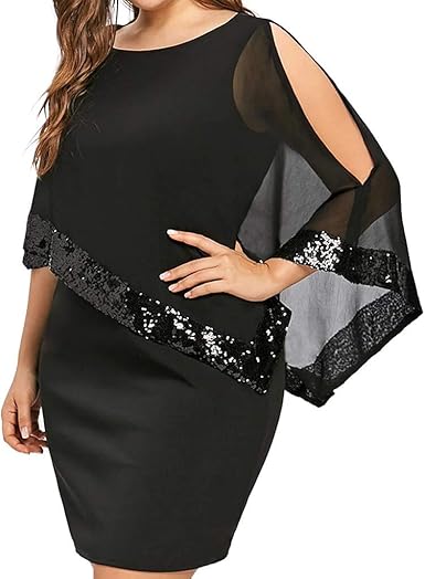 bodycon dress with chiffon overlay