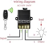 Donjon Wireless Remote Switch 220V 30A RF Relay Long Range 328ft view 2