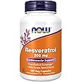 NOW Supplements, Natural Resveratrol 200 mg with Red Wine Extract, 120 Veg Capsules