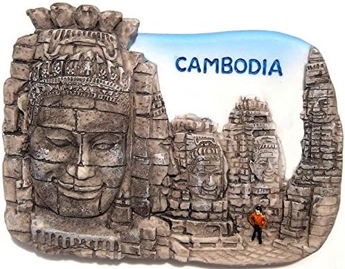 Cambodia Angkor Thom Bayon Khmer High Quality 3d Fridge Magnet Amazon Co Uk Kitchen Home