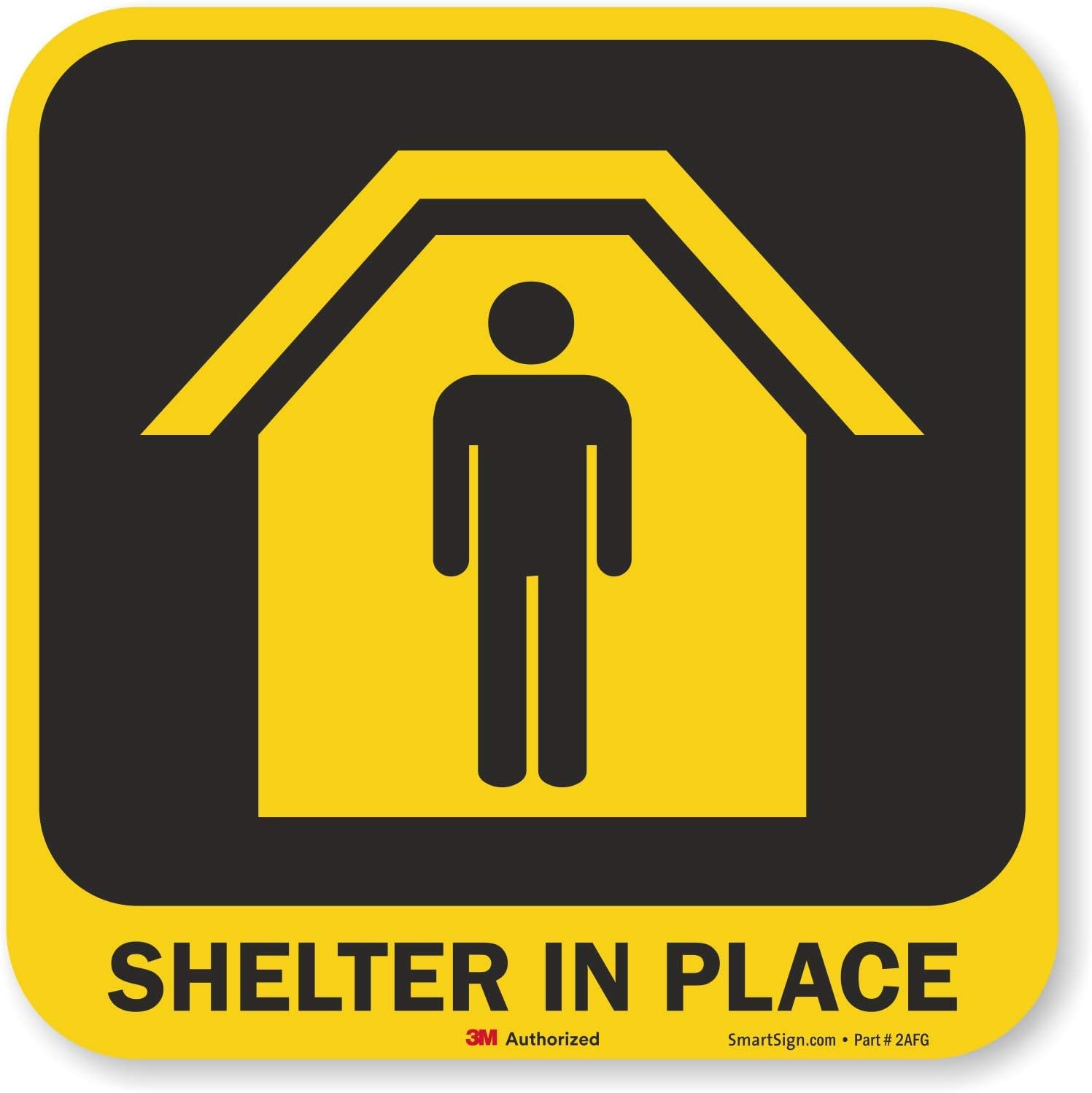 Amazon Com Smartsign Shelter In Place Label 6 X 6 3m Amazon Com Smartsign Shelter In Place Label 6 X 6 3m