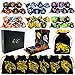 TOYFUL 6 Sets Double-Colors DND Dice Polyhedral Dungeons and Dragons DND RPG MTG Table Game Dice Bulk with Seven Free Drawstring Bags and D&D Dice Tower Gift Package Black