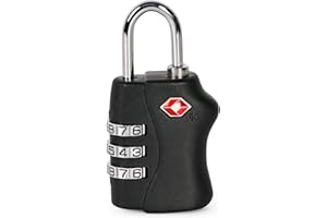 Travel Inspira Luggage Lock TSA Approved, 3 Digit Combination Padlocksfor Suitcases & Baggage