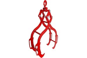 Toriexon Log Tongs 28 inch 4 Serrated Claw, Eagle Claw Design Log Grapple, Heavy Duty Logging Tongs 2400 Pounds Lifting Capacity for Trucks, ATVs, Tractors, Forklifts