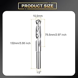 HARFINGTON 15.5mm Drill Bit 1/2" Reduced Shank