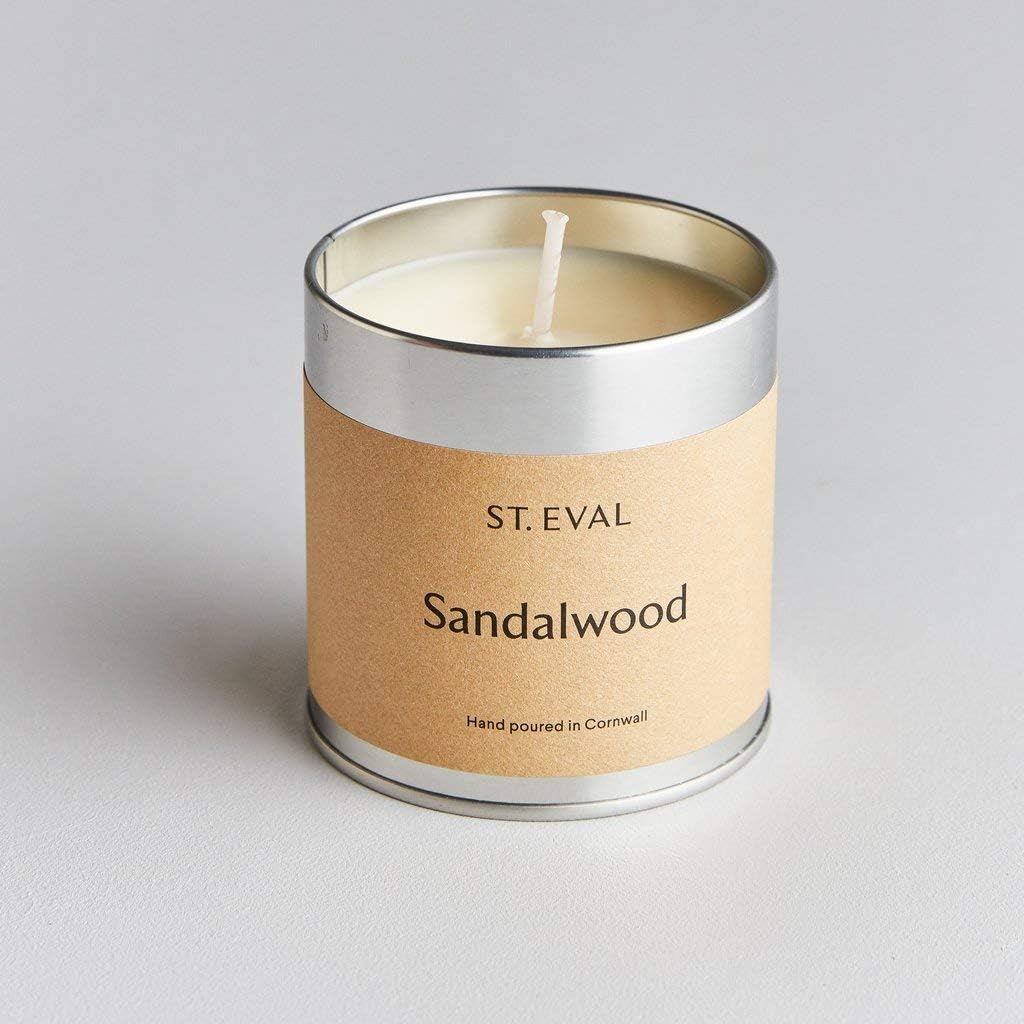 Sandalwood Scented Tin Candle by St Eval, Ivory, 7.7 l x 7.7 w x 8 h centimeters - Image 3