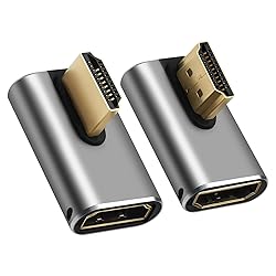 Togconn 8K HDMI 2.1 Adapter Middle 90 Degree Gold